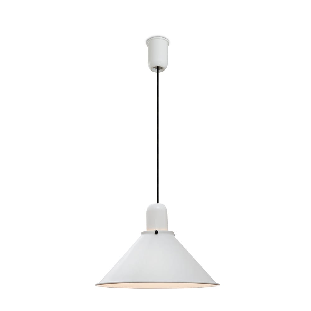 Reflex Stożek biała lampa wisząca w stylu retro