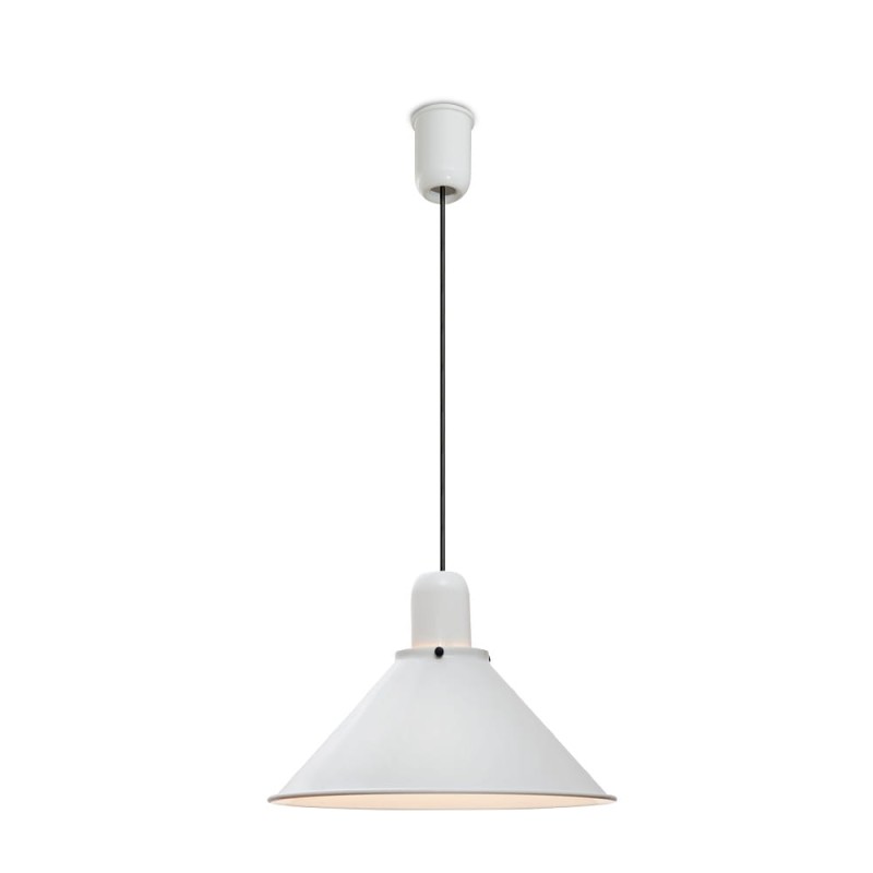Reflex Stożek biała lampa wisząca w stylu retro