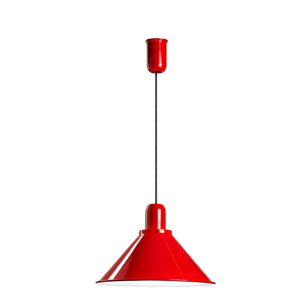 Czerwona lampa wisząca Reflex Stożek retro nad stół