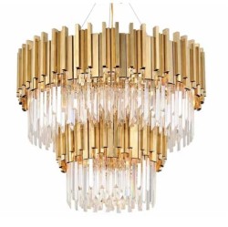 Illuminating Brass  Fall kaskadowy żyrandol kryształowy średnica 80cm