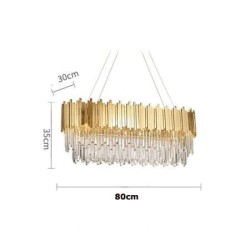 Illuminating Brass Long 80 – żyrandol  kryształowy długi