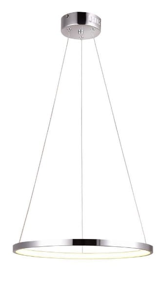 Lune 29 chrom pojedynczy pierścień LED okrągła lampa wisząca 18W