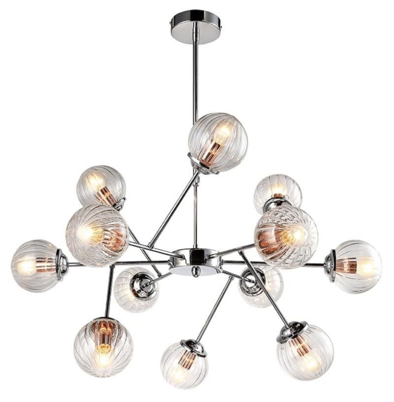 Best 12 lampa  sufitowa wisząca szklane klosze