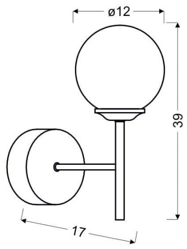 Best pojedynczy  ścienny kinkiet  szklane przezroczyste  klosze