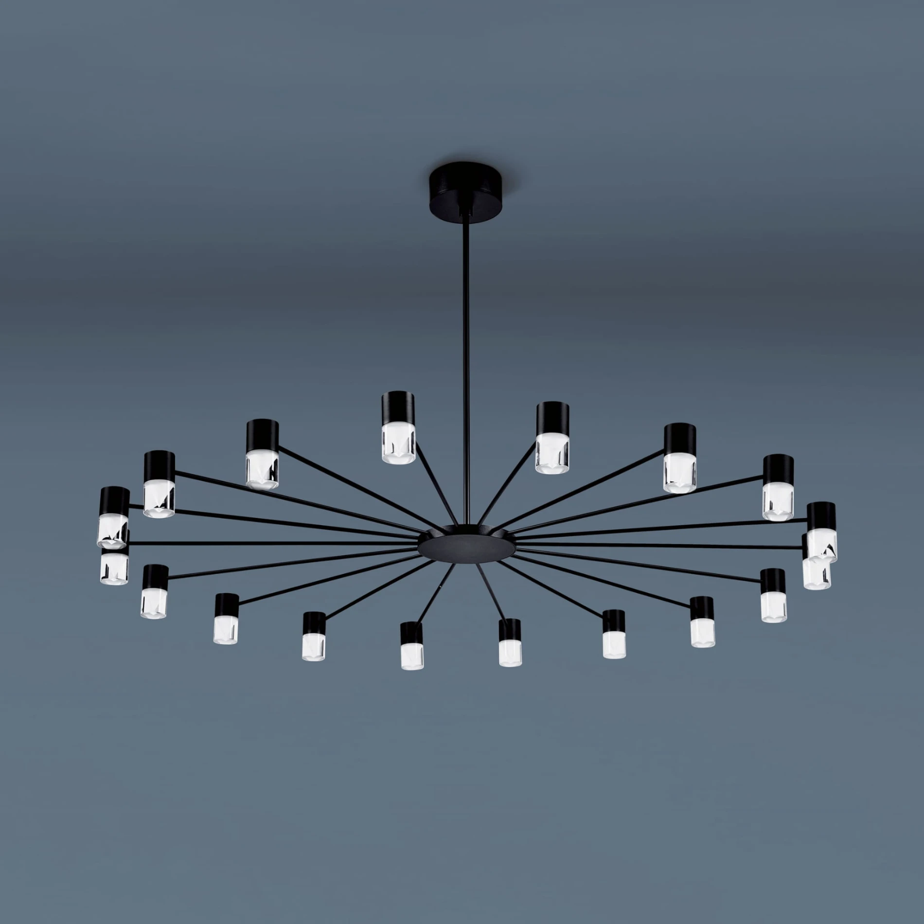 Galileo okrągła lampa wisząca LED, nowoczesny designe, 18 punktów świetlnych