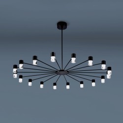 Galileo okrągła lampa wisząca LED, nowoczesny designe, 18 punktów świetlnych