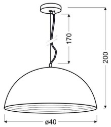 Dorata chrom 40 sufitowa lampa wisząca