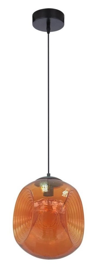 Clup pomarańczowa lampa wisząca szklana