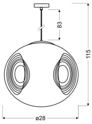 Clup zielona lampa wisząca szklana