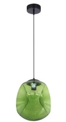 Clup zielona lampa wisząca szklana