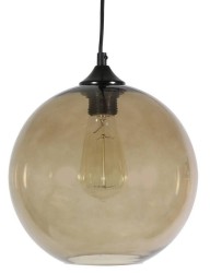 Edizon szklana kula brązowa lampa wisząca