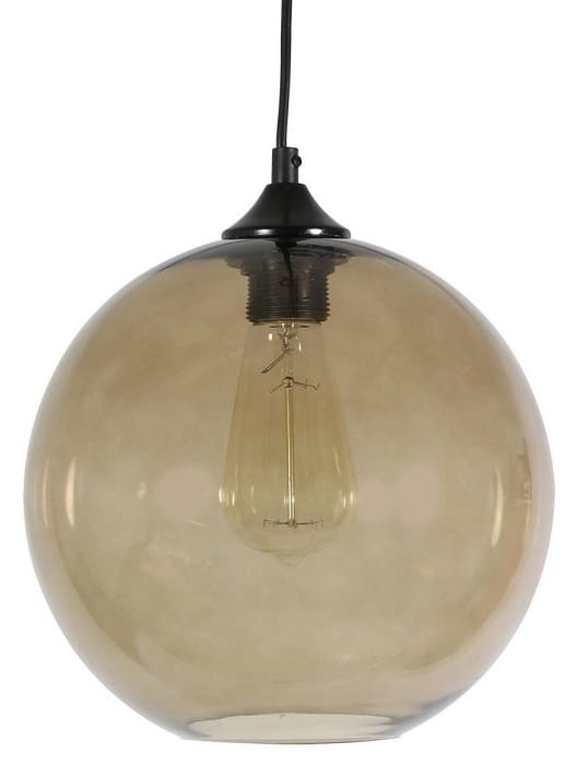 Edizon szklana kula brązowa lampa wisząca