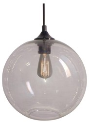 Edizon szklana kula transparentna lampa wisząca