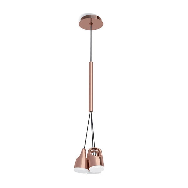 Bag potrójna  elegancka nowoczesna lampa wisząca biała, czarna, złota