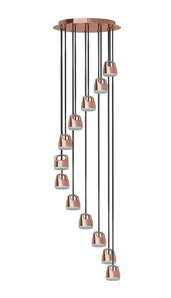 Bag Spiral –  duża nowoczesna lampa wisząca  LED