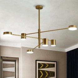 Ladas Brass żyrandol nowoczesny LED