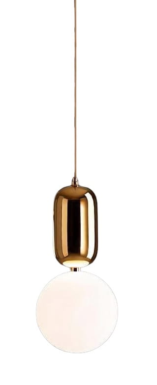 Golden Milk sufitowa lampa wisząca biała kula