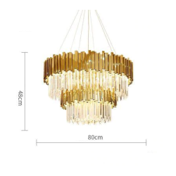 Illuminating Chrom  Fall kaskadowy żyrandol kryształowy do salonu średnica 80cm