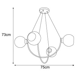 SIRIUS 4 lampa wisząca sufitowa K-2628