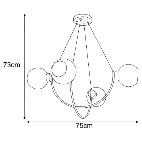 SIRIUS 4 lampa wisząca sufitowa K-2628