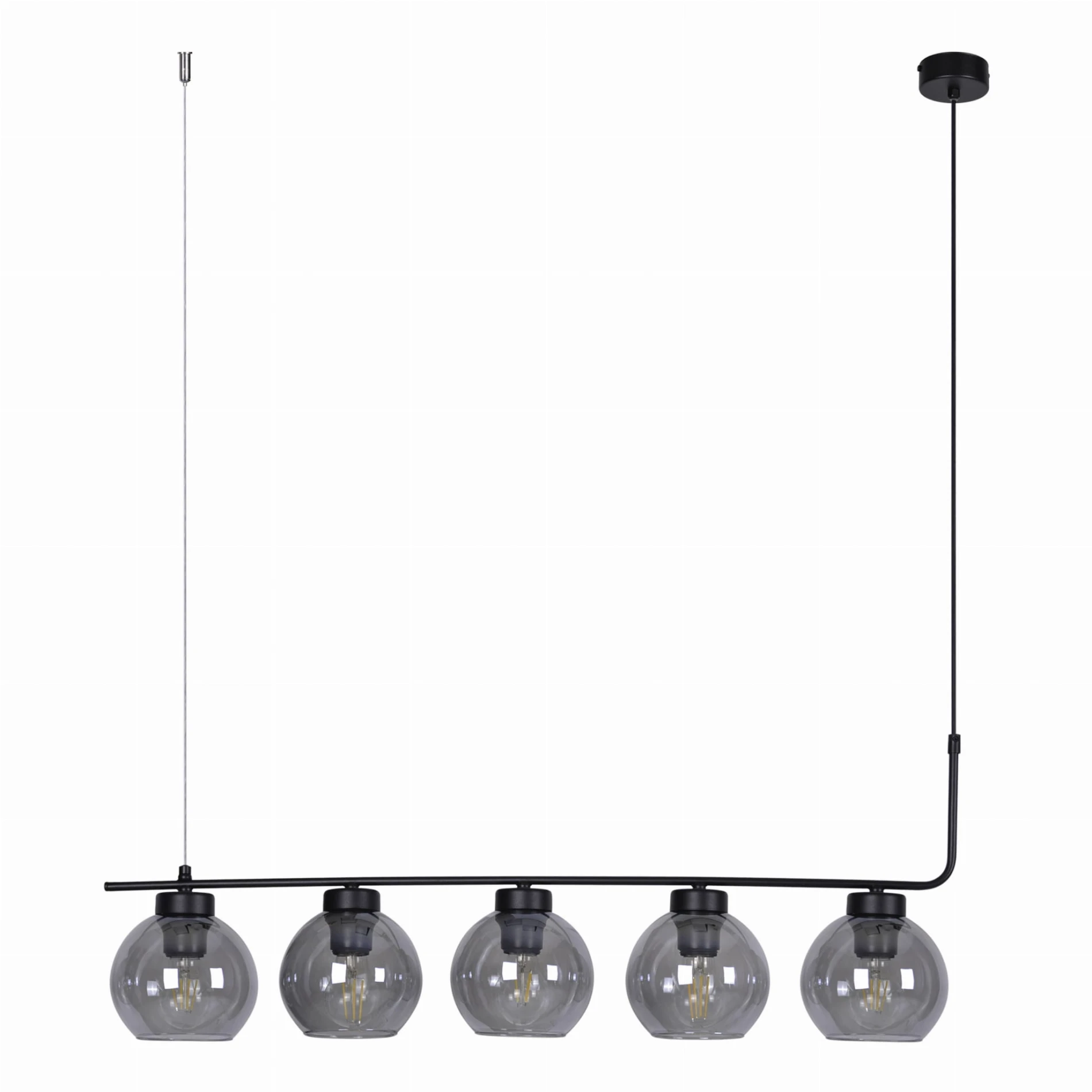 Torvi 5 liniowa lampa kule wisząca pięć kloszy