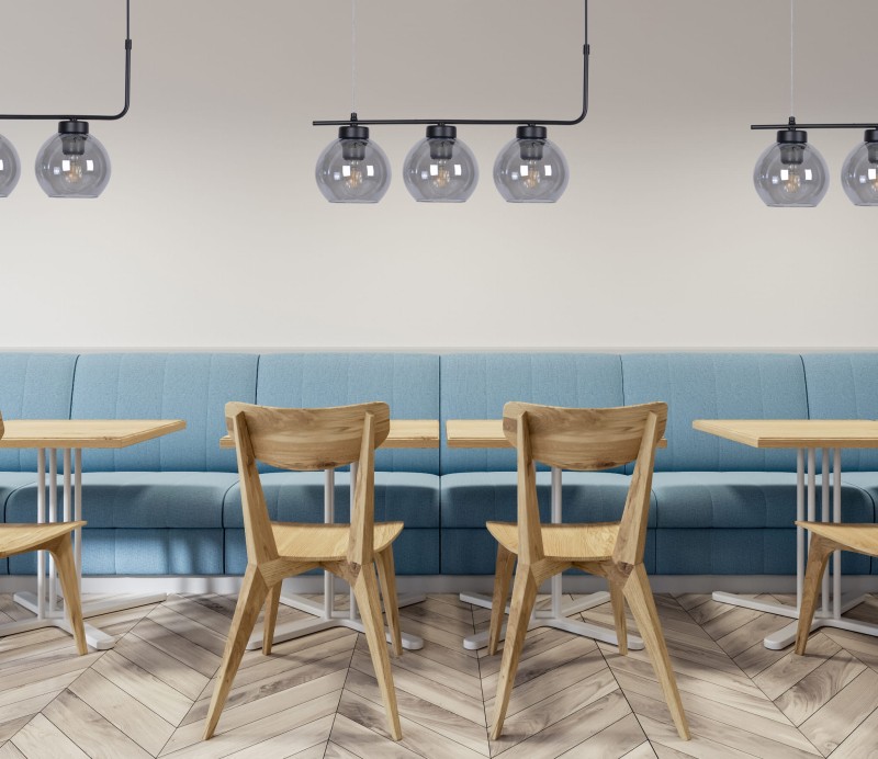 Torvi 3 liniowa lampa wisząca kule 3 klosze