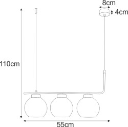Torvi 3 liniowa lampa wisząca kule 3 klosze(3)