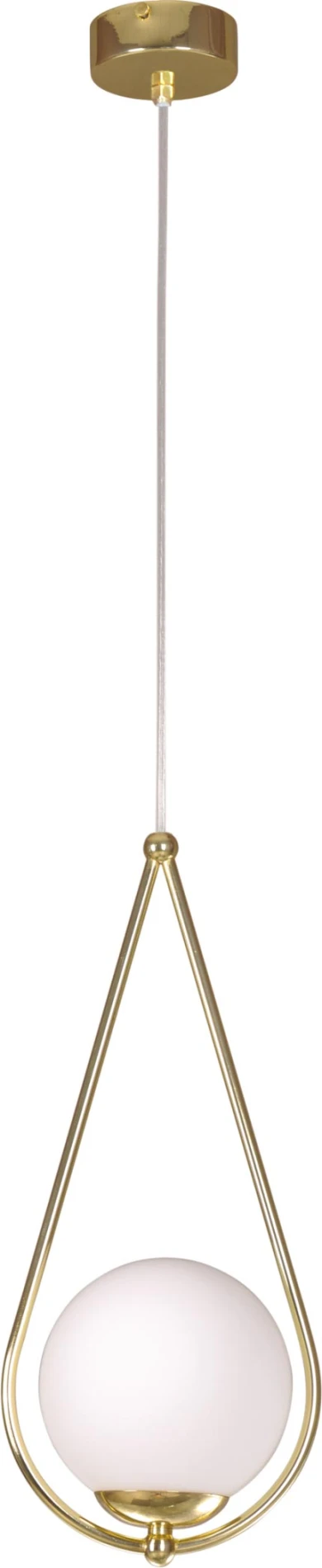 Neve Gold pojedyncza mleczna kula lampa wisząca