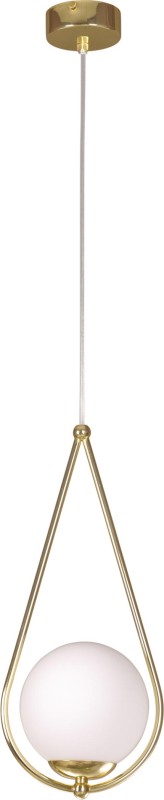 Neve Gold pojedyncza mleczna kula lampa wisząca