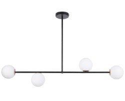 Sufitowa lampa wisząca pozioma w kolorze  czarnym mleczne  klosze Gama 4.jpg
