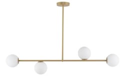 Lampa  wisząca pozioma biała sszklane mleczne klosze Gama 4.jpg