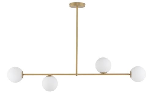 Lampa  wisząca pozioma biała sszklane mleczne klosze Gama 4.jpg
