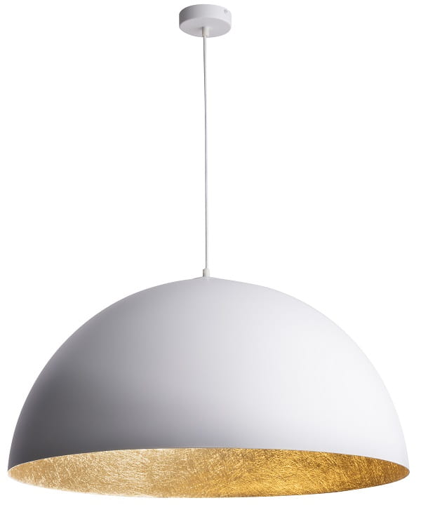 Sfera Sigma wisząca lampa sferyczna kolor biało złoty średnica 35, 50, 70, 90 cm