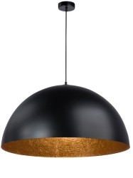 Sfera Sigma  lampa wisząca sferyczna czarna środek miedziany  średnica 35, 50, 70, 90 cm