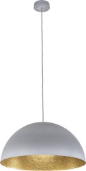Sfera Sigma  lampa wisząca sferyczna szara środek  złoty  średnica 35, 50, 70, 90 cm