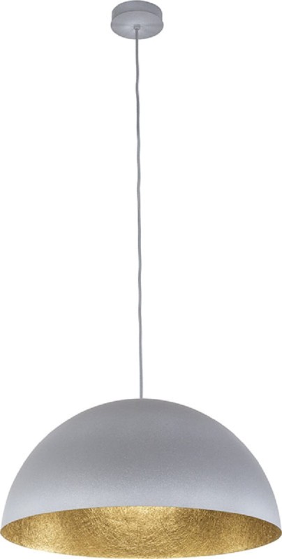 Sfera Sigma  lampa wisząca sferyczna szara środek  złoty  średnica 35, 50, 70, 90 cm