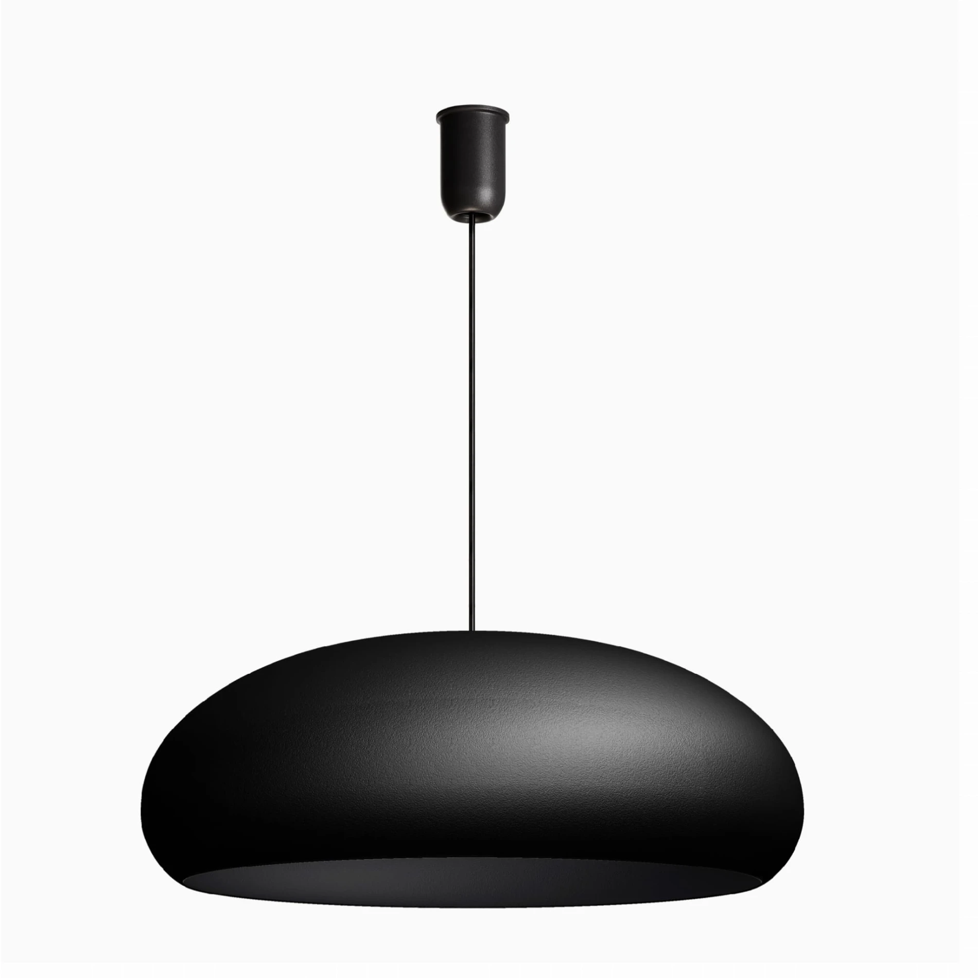 Duża lampa wisząca Cocco Ufo Monocolor  czarna 60 cm nad wyspę Domodes