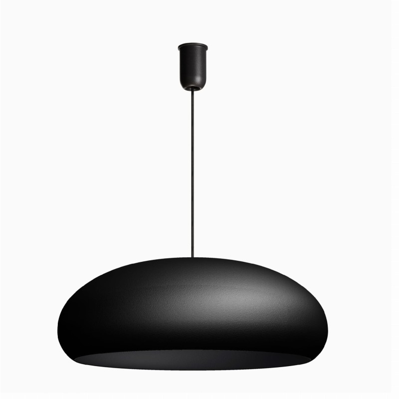 Duża lampa wisząca Cocco Ufo Monocolor  czarna 60 cm nad wyspę Domodes