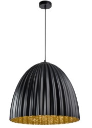 Telma Sigma czarna lampa wisząca  do jadalni średnica 50, 70cm środek miedziany, złoty