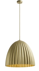 Telma Sigma M złota lampa wisząc ryflowana średnica 50, 70cm