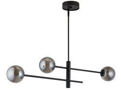 Lampa wisząca, szklane kule - Oro 3 klosze szare