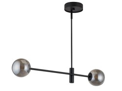 Lampa wisząca, szklane kule - Oro 2 klosze szare