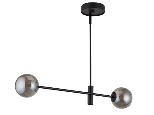 Lampa wisząca, szklane kule - Oro 2 klosze szare