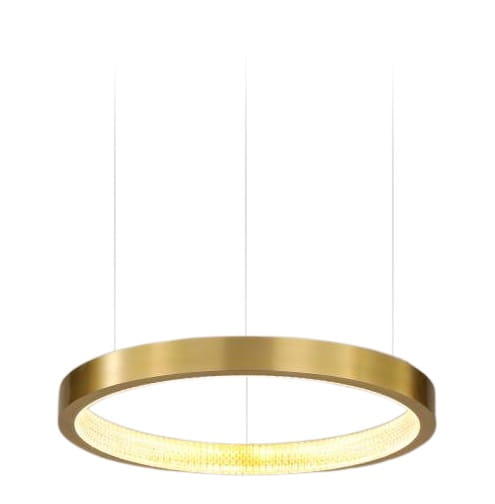 Lampa wisząca, pierścień LED - Diora 60 - mosiądz, ø 60cm