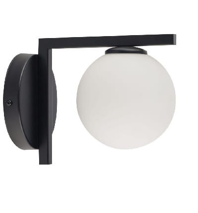 Kinkiet nowoczesny, szklana kula - Andy czarny