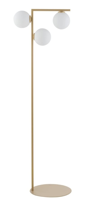 Andy podłogowa stojąca lampa kolor  złoty klosze mleczne