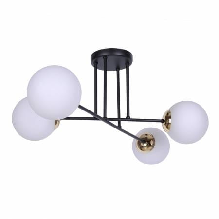 sufitowa lampa czarna klosze białe mleczne isla-4