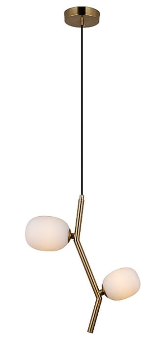 Lampa ścienna do łazienki w kolorze mosiądzu mleczne klosze- White Oval