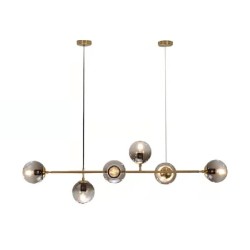 Lampa wisząca - Adrian - długa, 120cm, w kolorze mosiądzu
