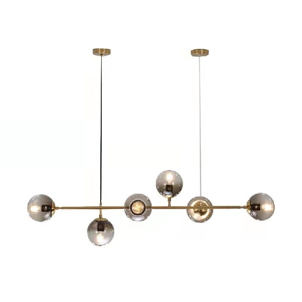 Lampa wisząca - Adrian - długa, 120cm, w kolorze mosiądzu